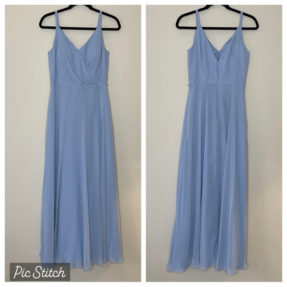 After Six (Bella Bridesmaid) Special Occasion Formal Light Blue Evening Gown - Picture 3 of 10